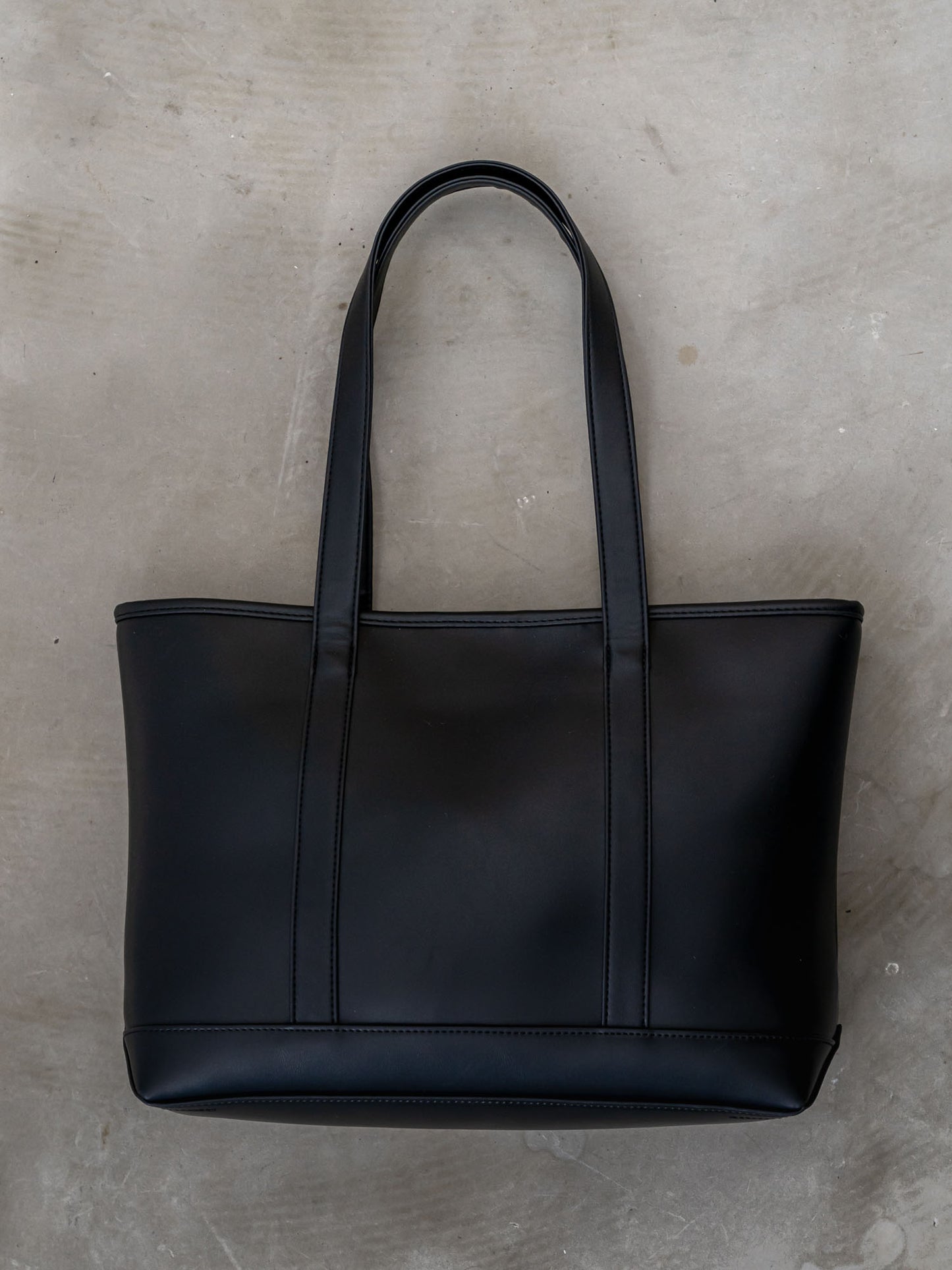 DEVICE+ フェイクレザー シックデザイントートバッグ
