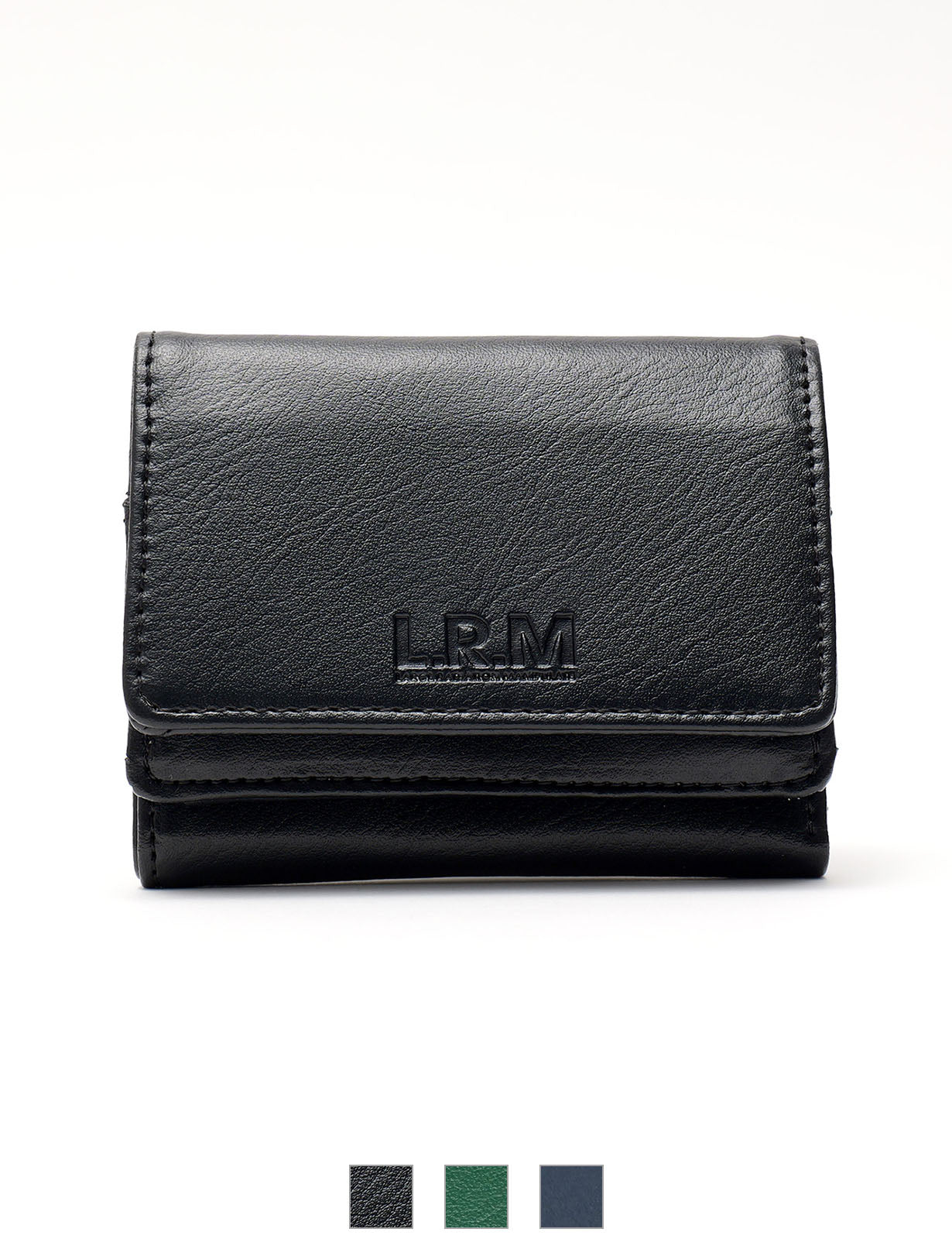 L.R.M フェイクレザー コンパクト財布 合皮 メンズ レディース