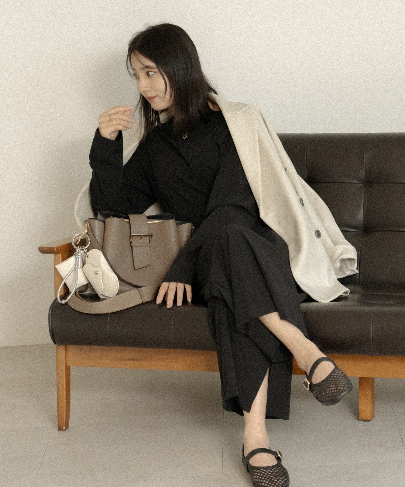 REAIMER フラップベルト カウレザー ハンドバッグ ショルダーバッグ レディース