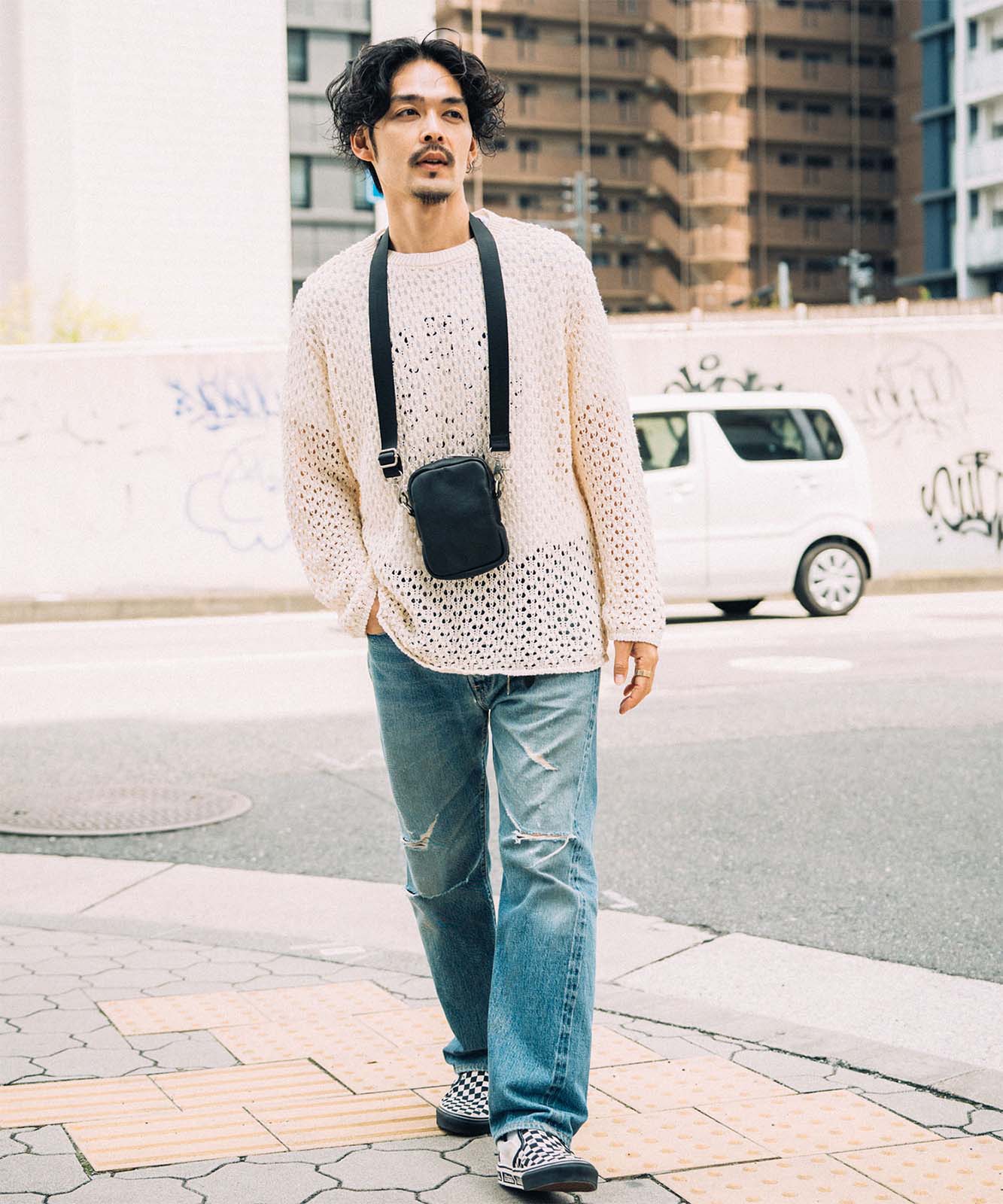 DEVICE+ 本革カウレザー ミニショルダーバッグ