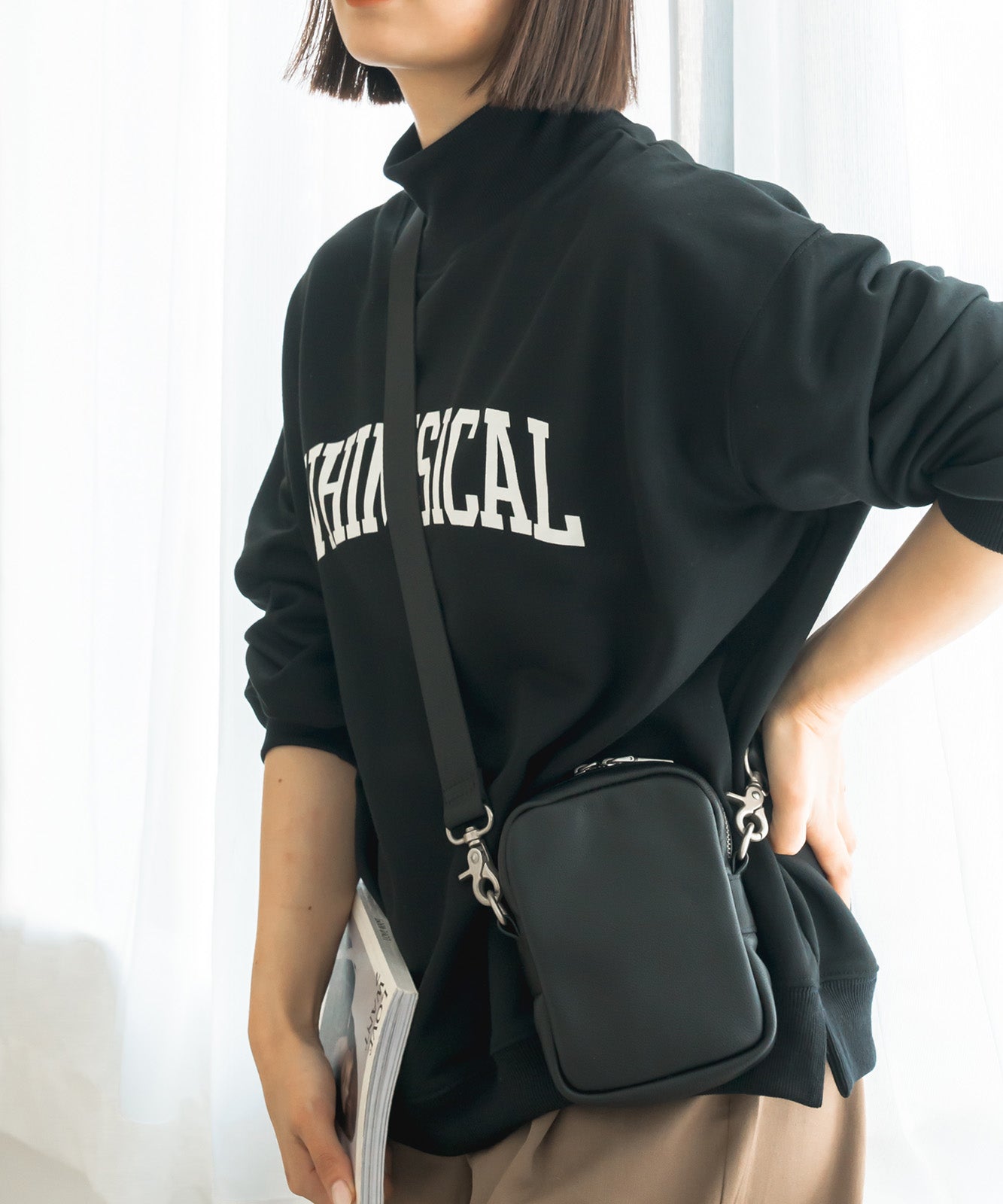 DEVICE+ 本革カウレザー ミニショルダーバッグ
