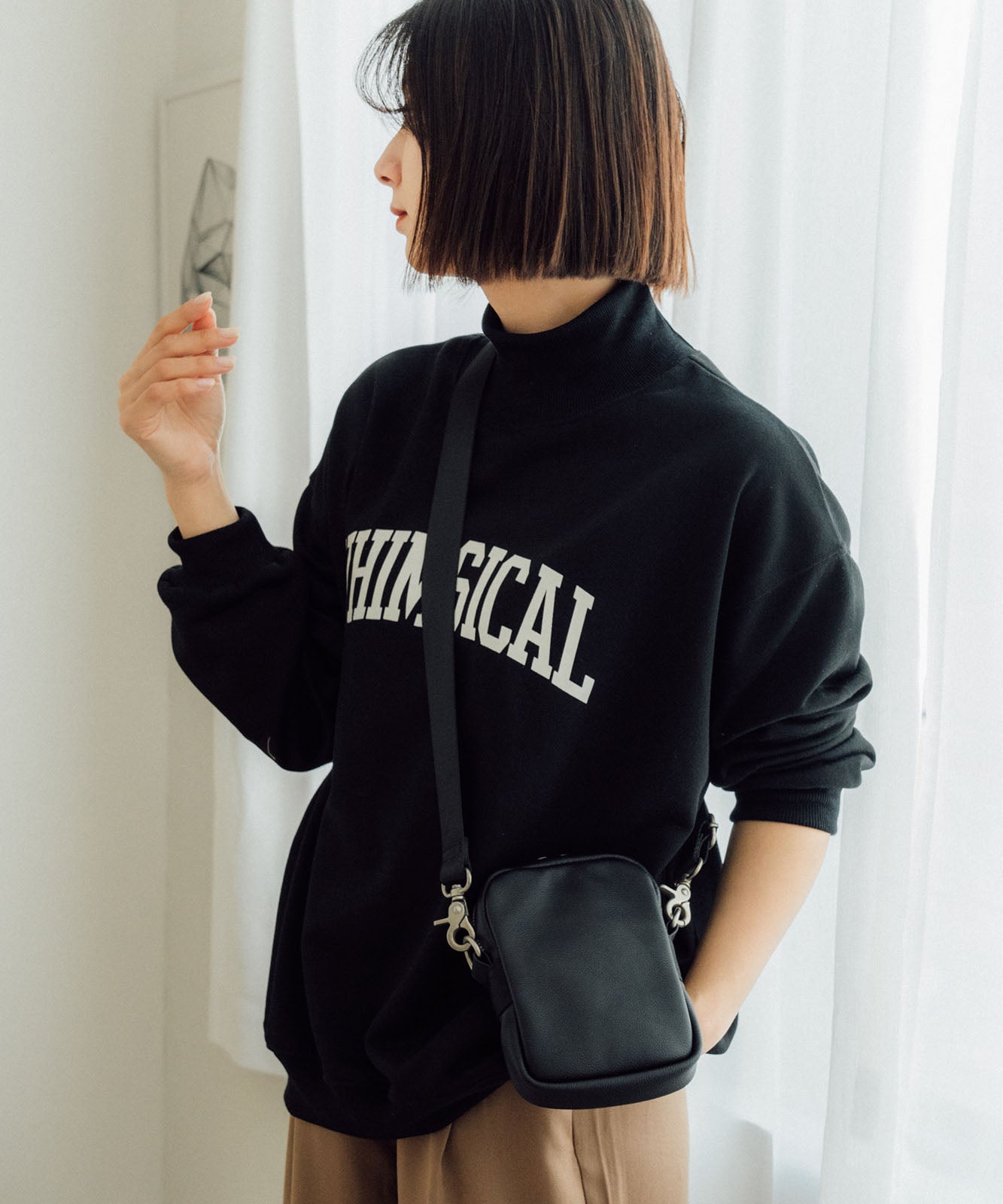 DEVICE+ 本革カウレザー ミニショルダーバッグ