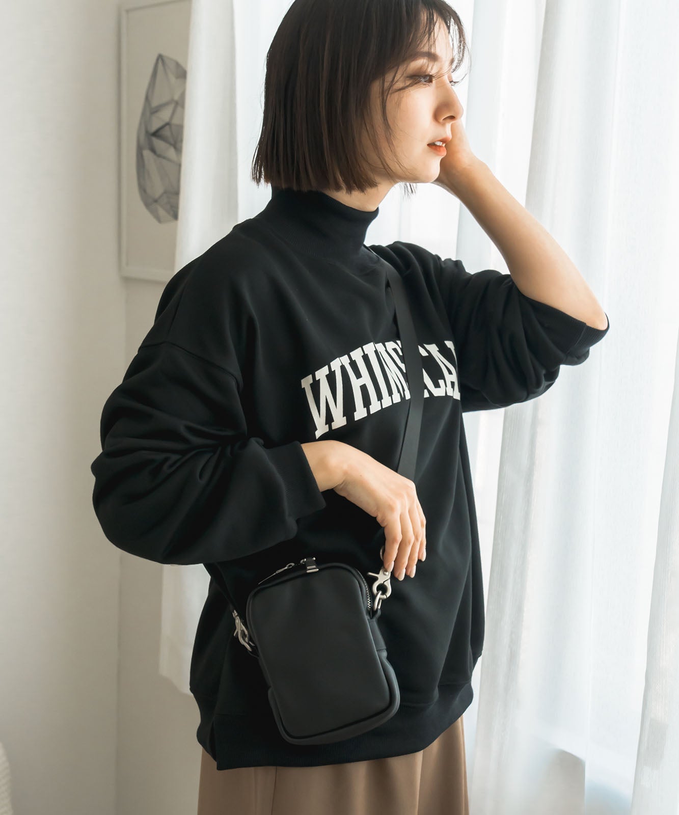 DEVICE+ 本革カウレザー ミニショルダーバッグ