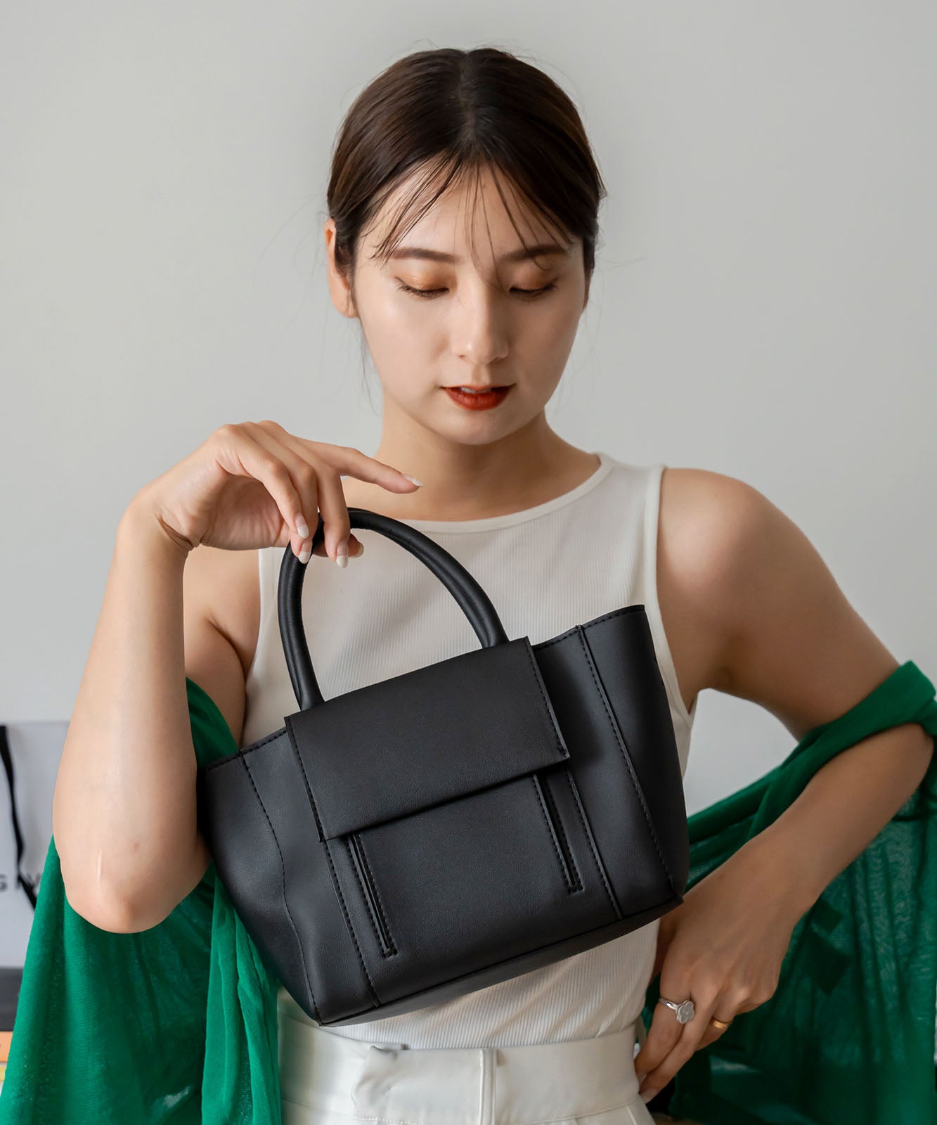 【インフルエンサーchika×DEVICE コラボ】 Rename ボートシェイプ 2WAY ミニトートバッグ メンズ レディース