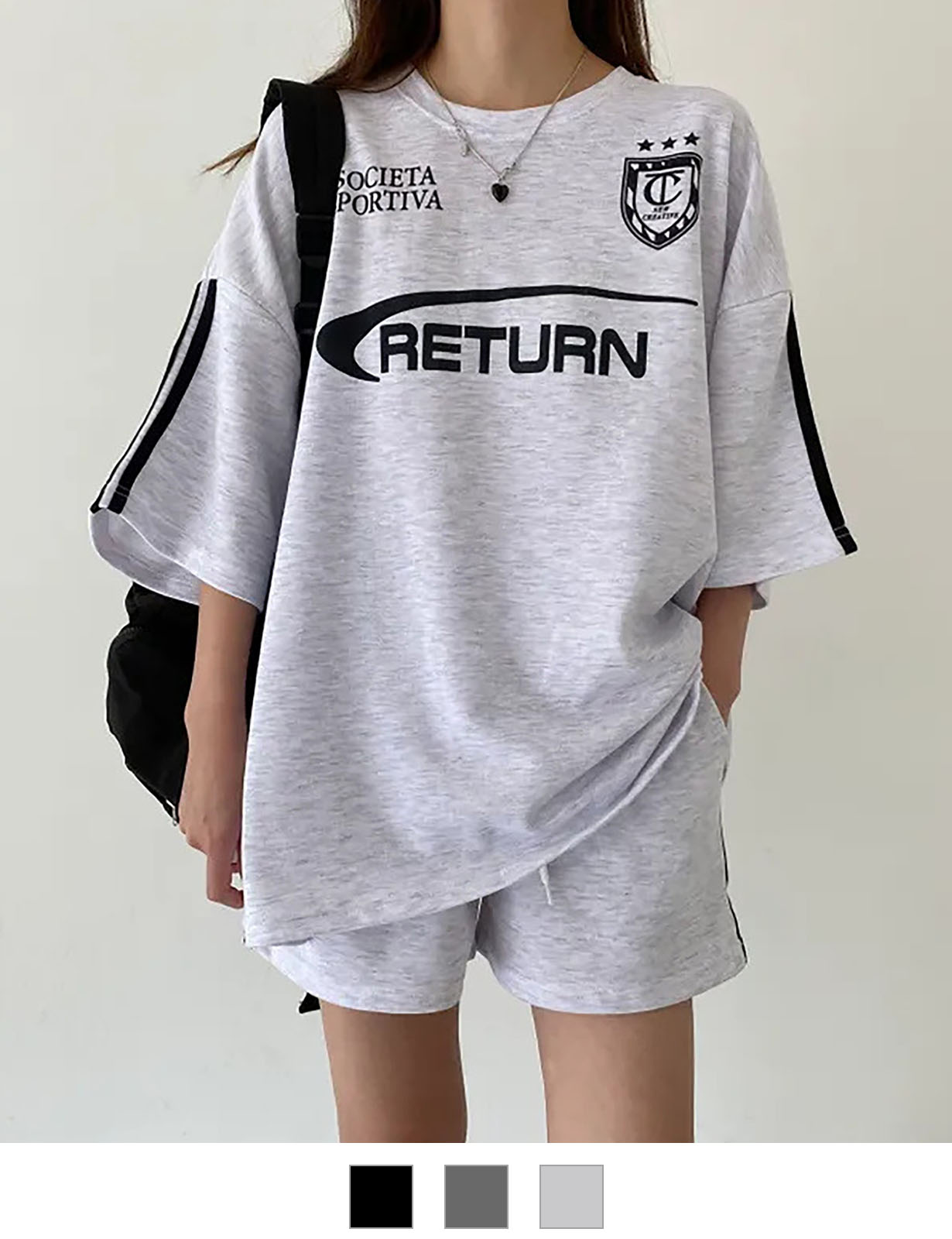 DEVICE select ユニフォームTシャツ トップス&ショートパンツ 2点セット ルームウェア セットアップ ワンマイルウェア レディース