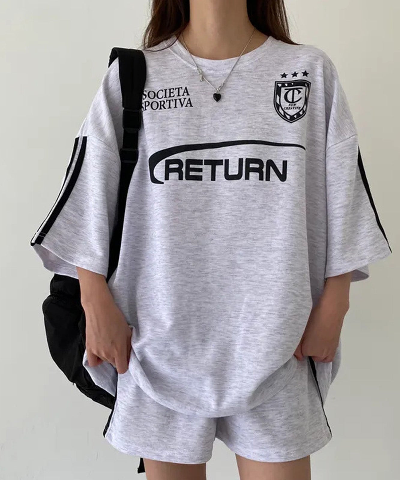 DEVICE select ユニフォームTシャツ トップス&ショートパンツ 2点セット ルームウェア セットアップ ワンマイルウェア レディース