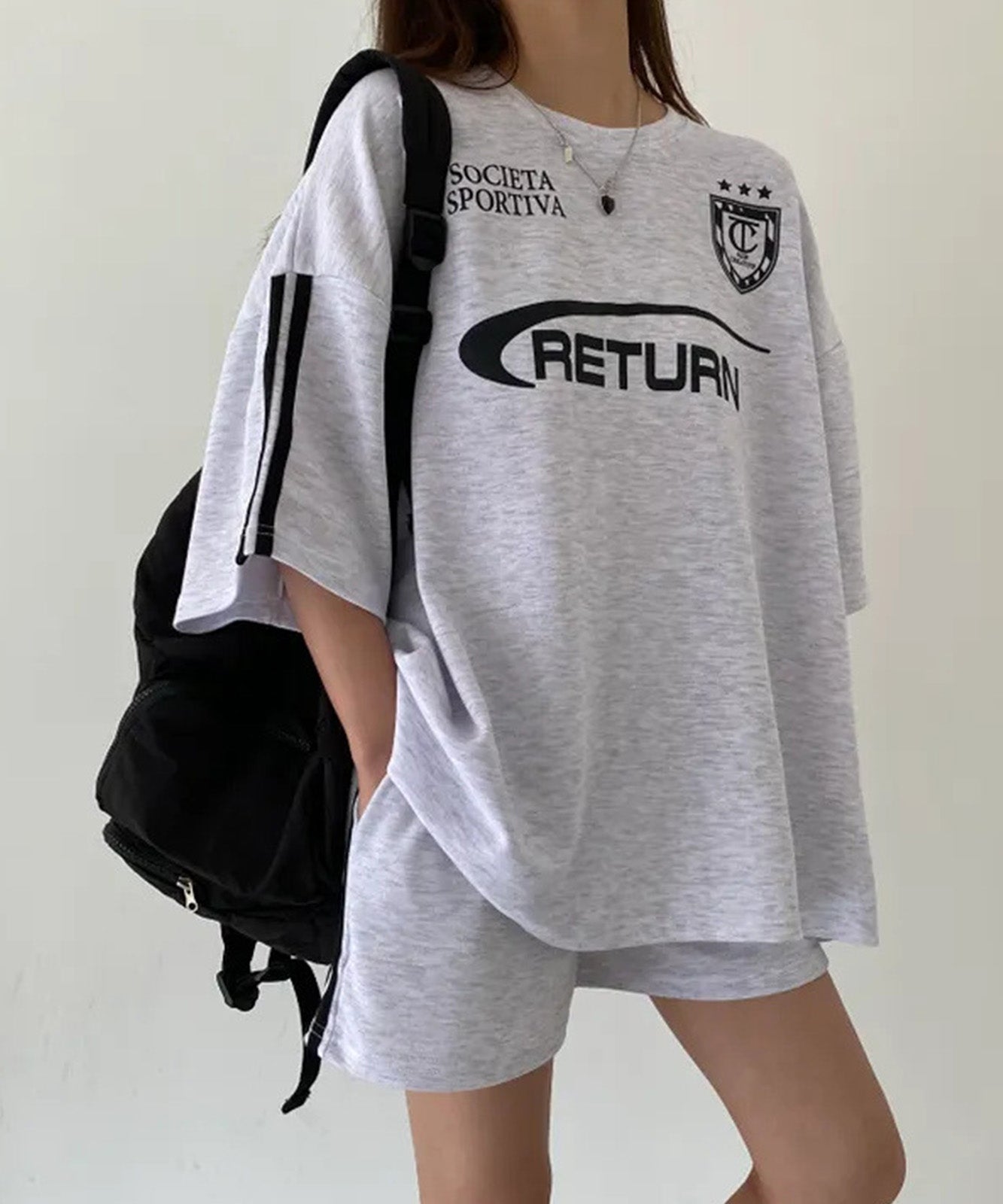 DEVICE select ユニフォームTシャツ トップス&ショートパンツ 2点セット ルームウェア セットアップ ワンマイルウェア レディース