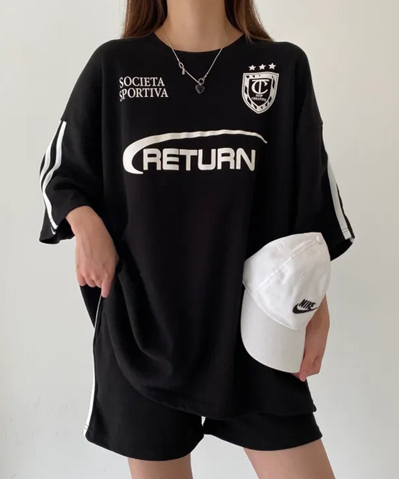 DEVICE select ユニフォームTシャツ トップス&ショートパンツ 2点セット ルームウェア セットアップ ワンマイルウェア レディース