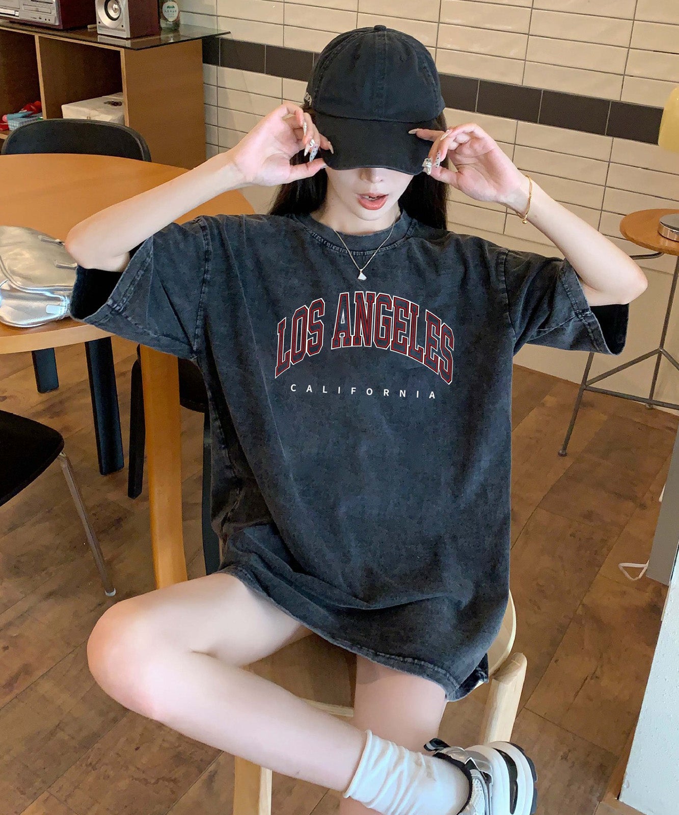 DEVICE select ロゴ プリント ピグメント 古着風 ビッグシルエット 半袖 Tシャツ メンズ レディース