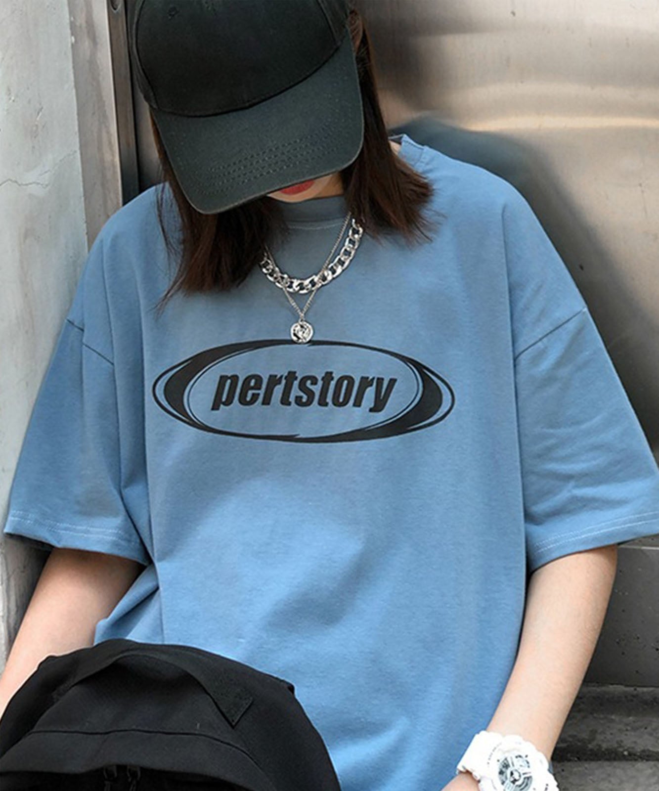 DEVICE select ストリート風 ルーズスタイル 半袖Tシャツ メンズ レディース