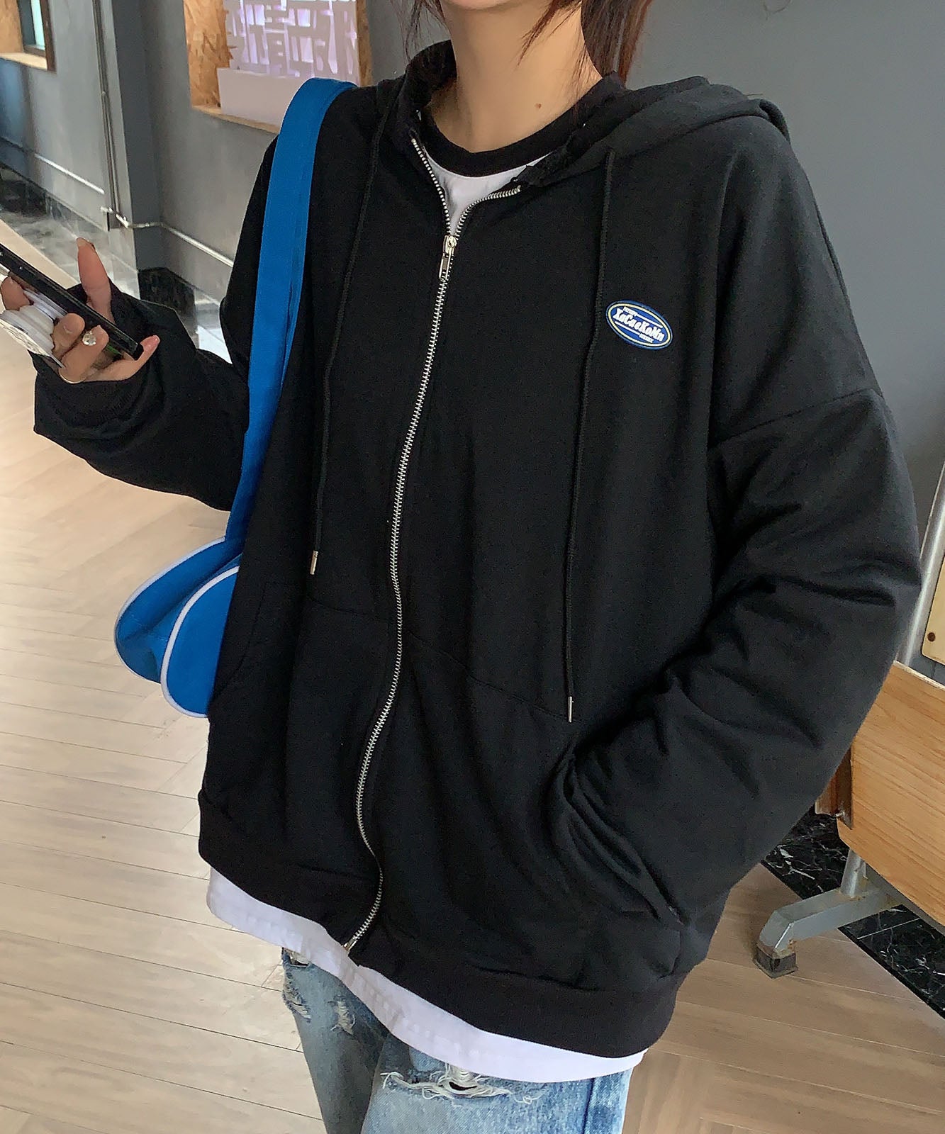 DEVICE select オーバーサイズ ルーズデザイン フーディ パーカー メンズ レディース ユニセックス