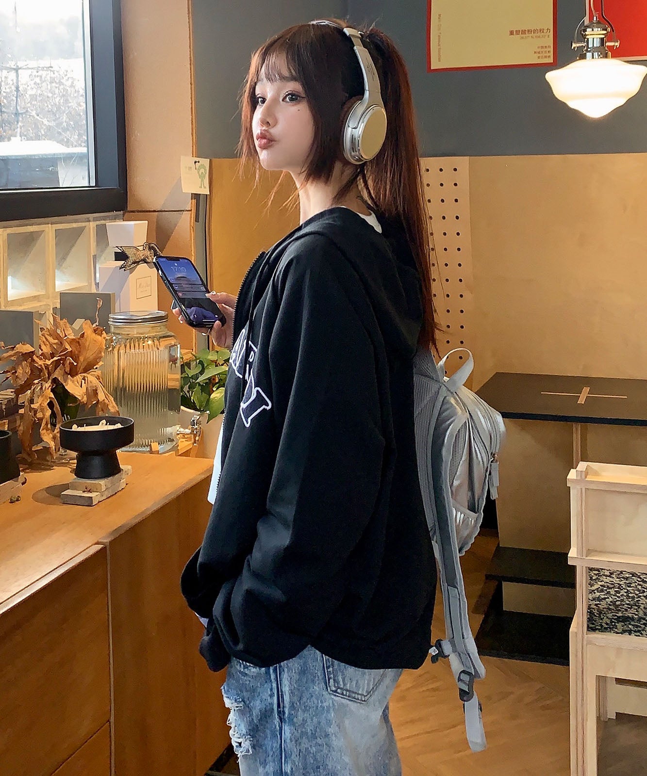 DEVICE select オーバーサイズ ロゴフーディーパーカー メンズ レディース ユニセックス