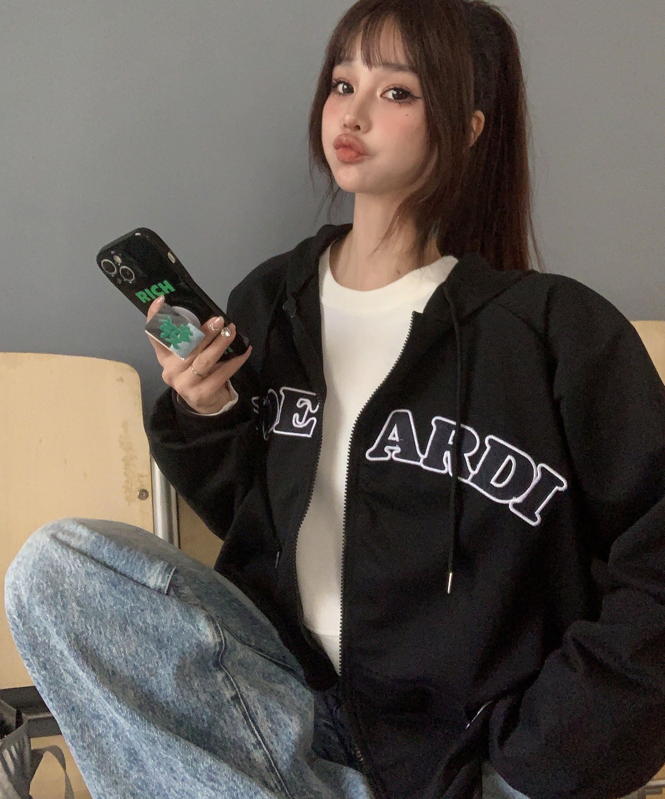 DEVICE select オーバーサイズ ロゴフーディーパーカー メンズ レディース ユニセックス