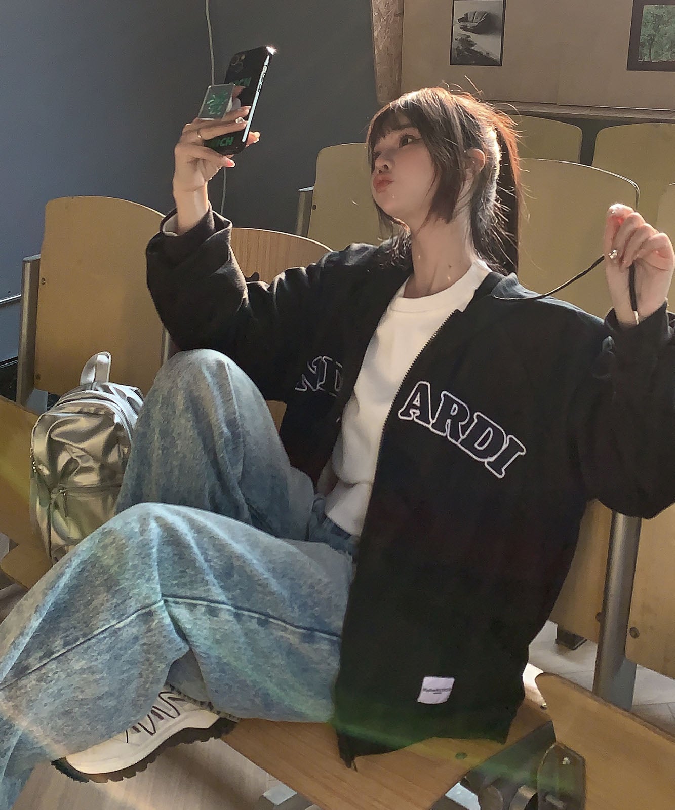 DEVICE select オーバーサイズ ロゴフーディーパーカー メンズ レディース ユニセックス
