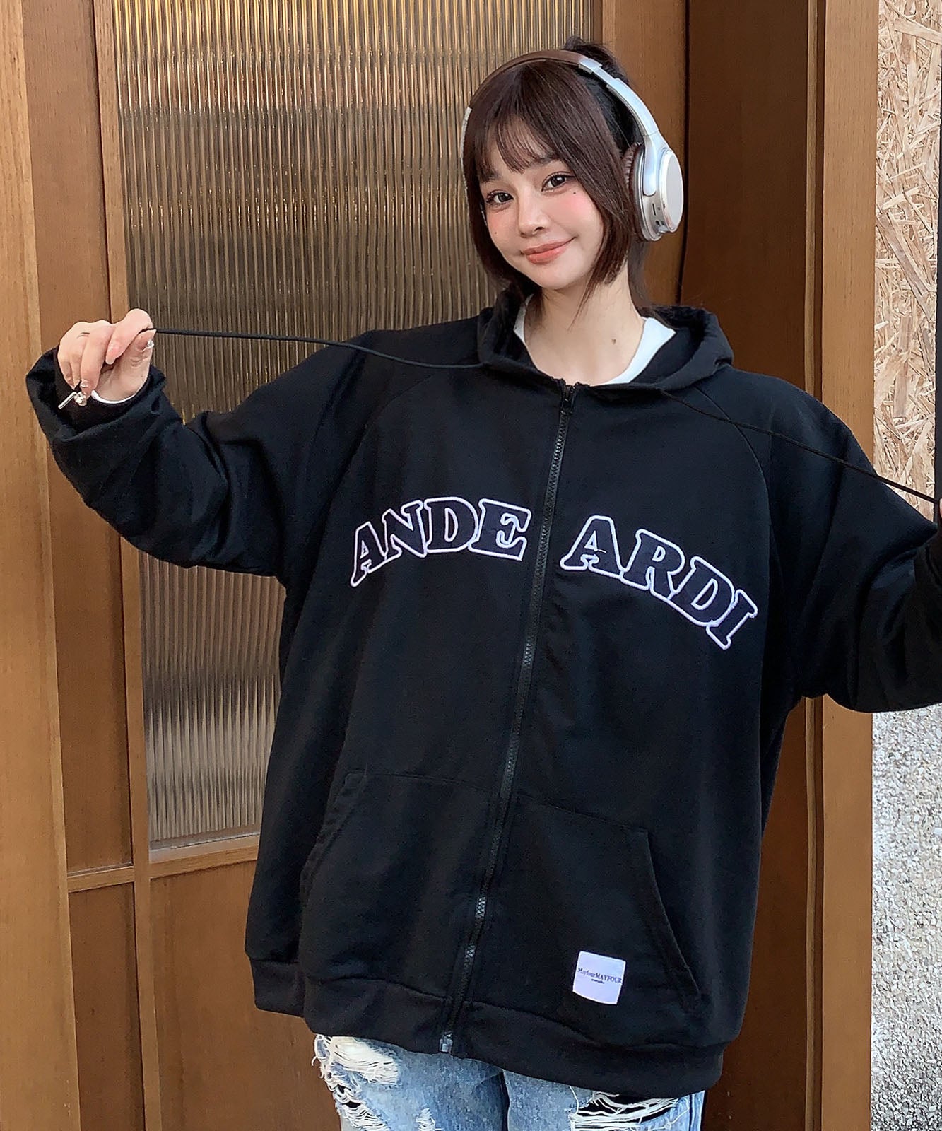 DEVICE select オーバーサイズ ロゴフーディーパーカー メンズ レディース ユニセックス