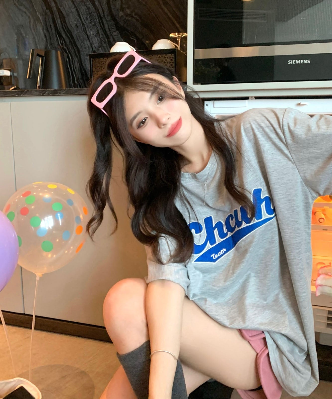 DEVICE select 韓国風 ビッグシルエット カレッジロゴ 刺繍Tシャツ メンズ レディース ユニセックス