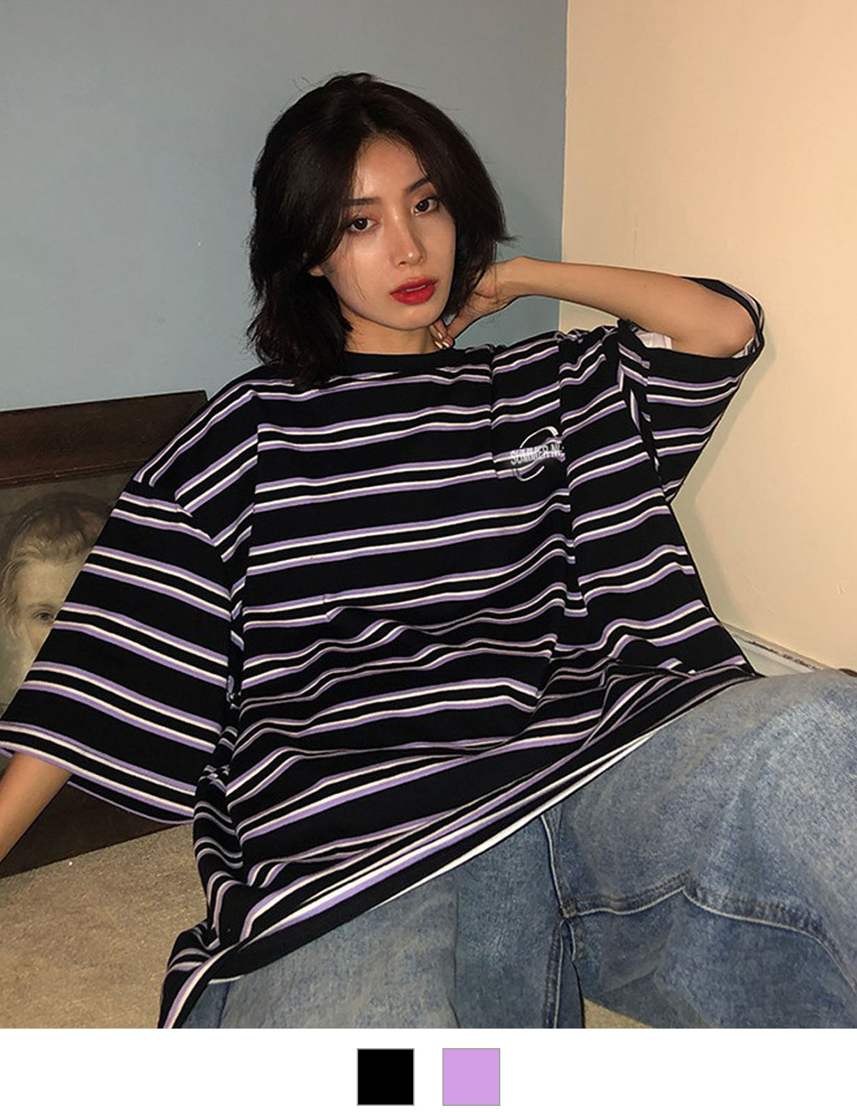 DEVICE select ビッグシルエット ボーダーTシャツ メンズ レディース ユニセックス