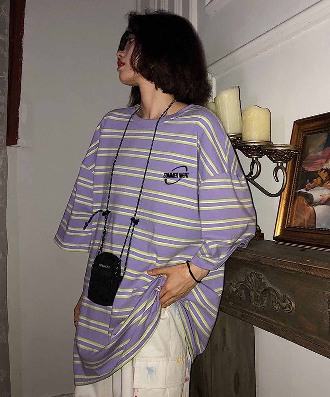 DEVICE select ビッグシルエット ボーダーTシャツ メンズ レディース ユニセックス