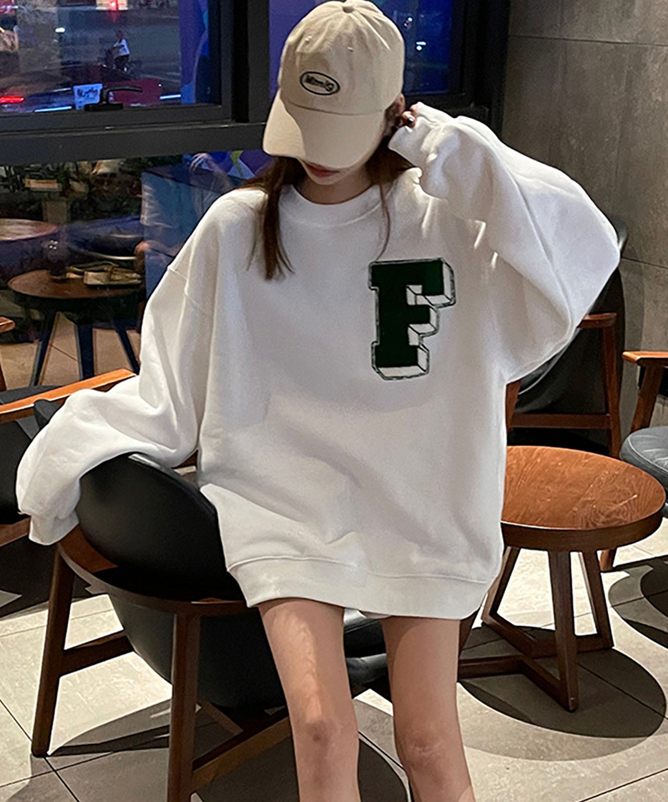 DEVICE select シンプルオーバーサイズ 刺繍ロゴ スウェット メンズ レディース ユニセックス