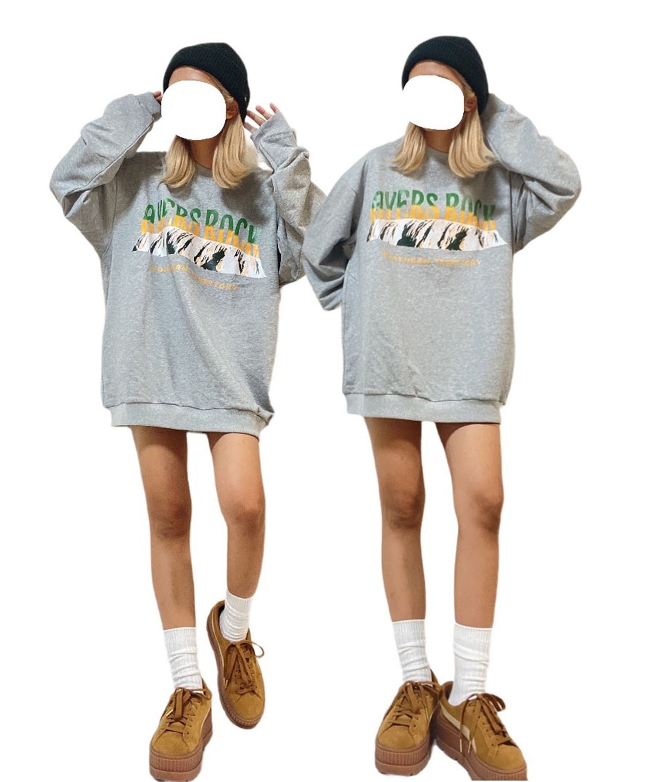 ルーズグラフィックプリント スウェット トレーナー メンズ レディース 秋服 冬服