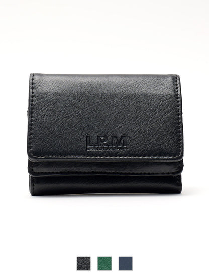 L.R.M フェイクレザー コンパクト財布 合皮 メンズ レディース
