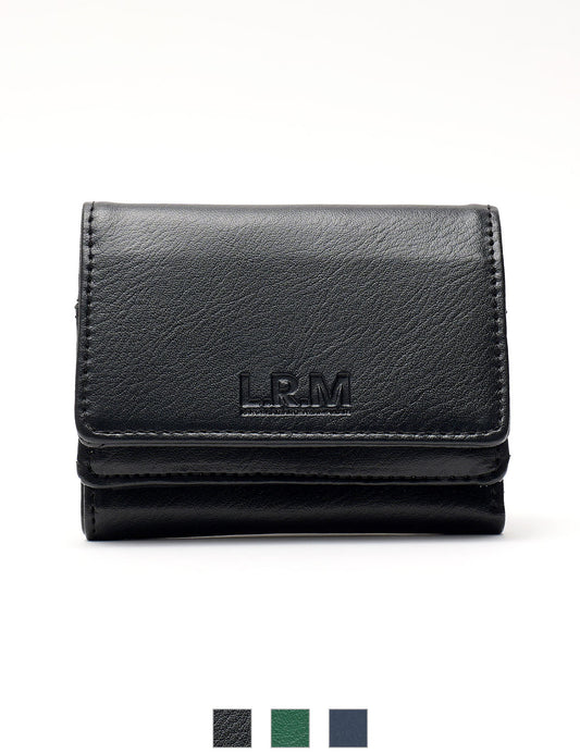 L.R.M フェイクレザー コンパクト財布 合皮 メンズ レディース