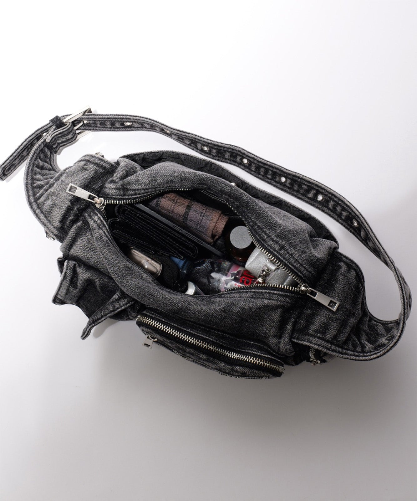 DEVICE ヴィンテージ ウォッシュ デニム ショルダーバッグ