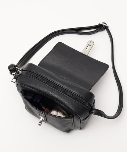 【 DEVICE 】ヴィンテージデザイン ヴァティカルベルト ショルダーバッグ DSG25040