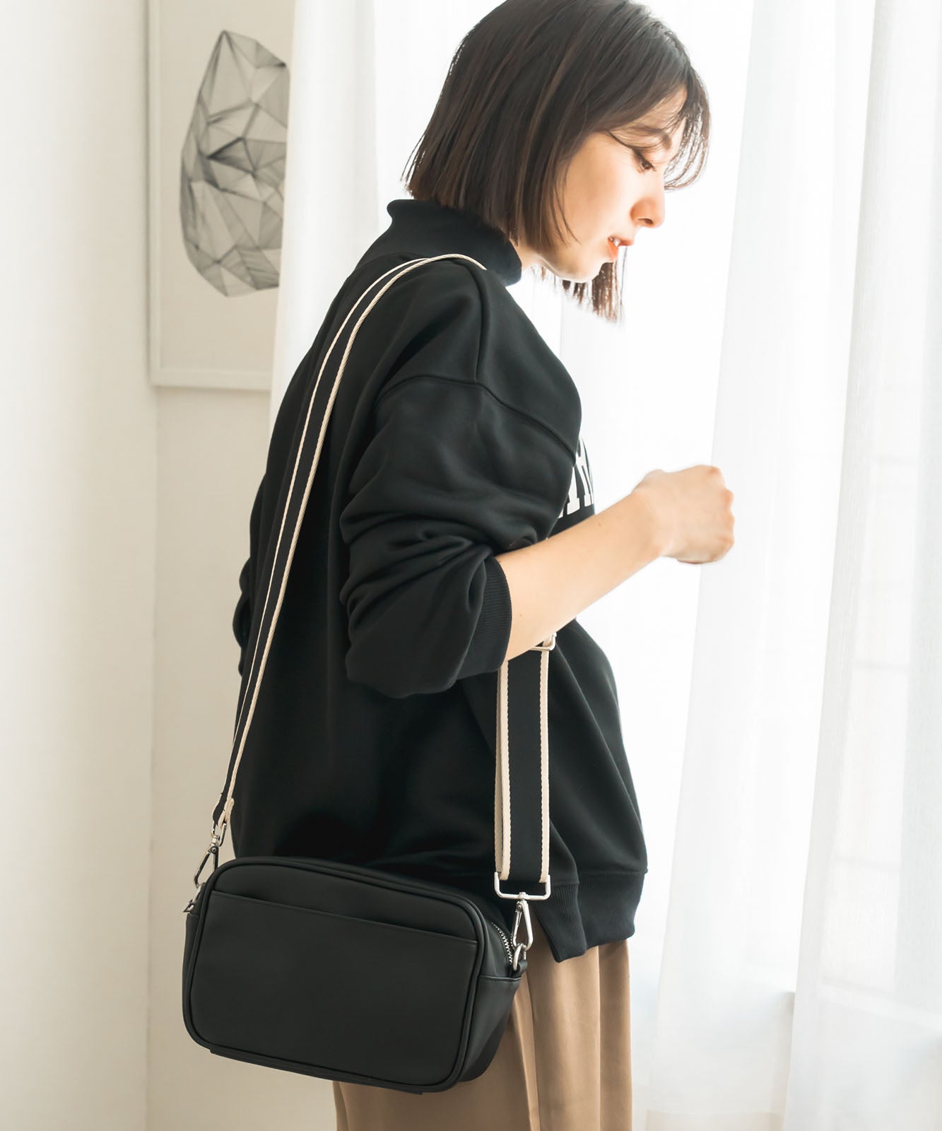 付け替え可能 バイカラー ショルダーストラップ
