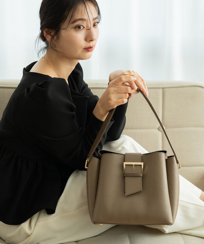 REAIMER フラップベルト カウレザー ハンドバッグ ショルダーバッグ レディース
