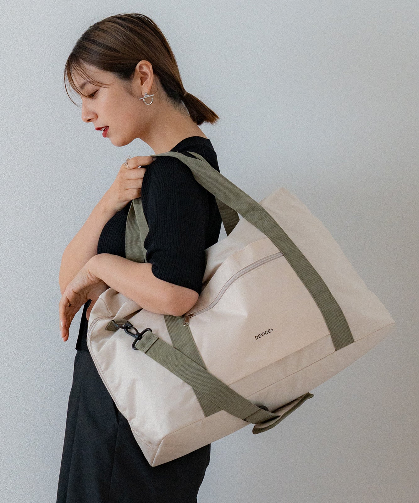 DEVICE＋ 【折りたたんで収納可能】 デバイスプラス 大容量 3way ボストンバッグ メンズ レディース