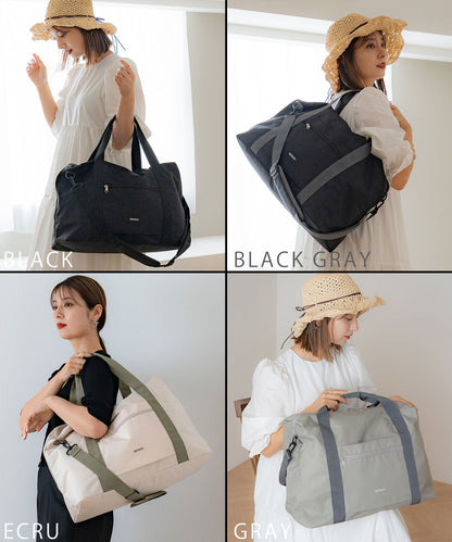 DEVICE＋ 【折りたたんで収納可能】 デバイスプラス 大容量 3way ボストンバッグ メンズ レディース