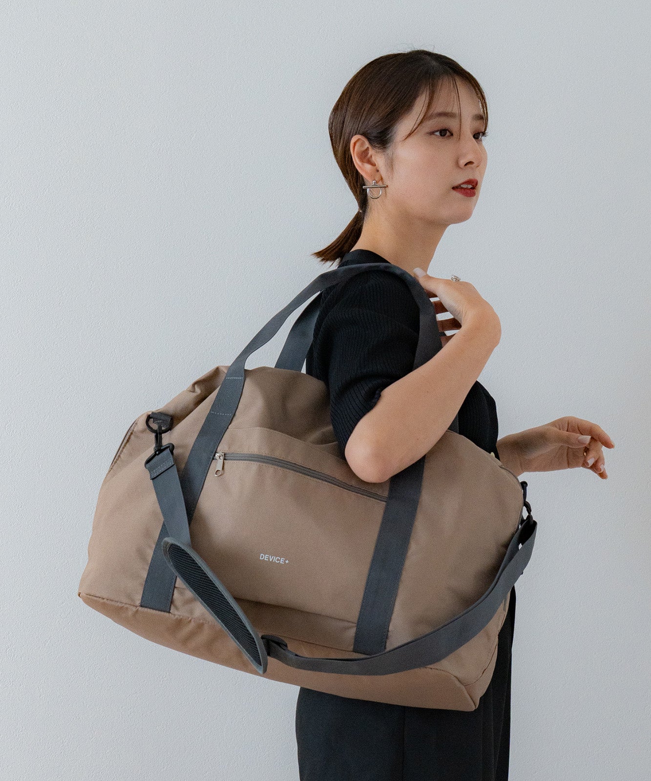 DEVICE＋ 【折りたたんで収納可能】 デバイスプラス 大容量 3way ボストンバッグ メンズ レディース