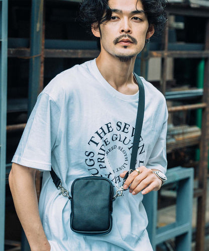 DEVICE＋ 本革カウレザー ミニショルダーバッグ