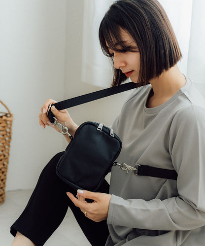 DEVICE＋ 本革カウレザー ミニショルダーバッグ