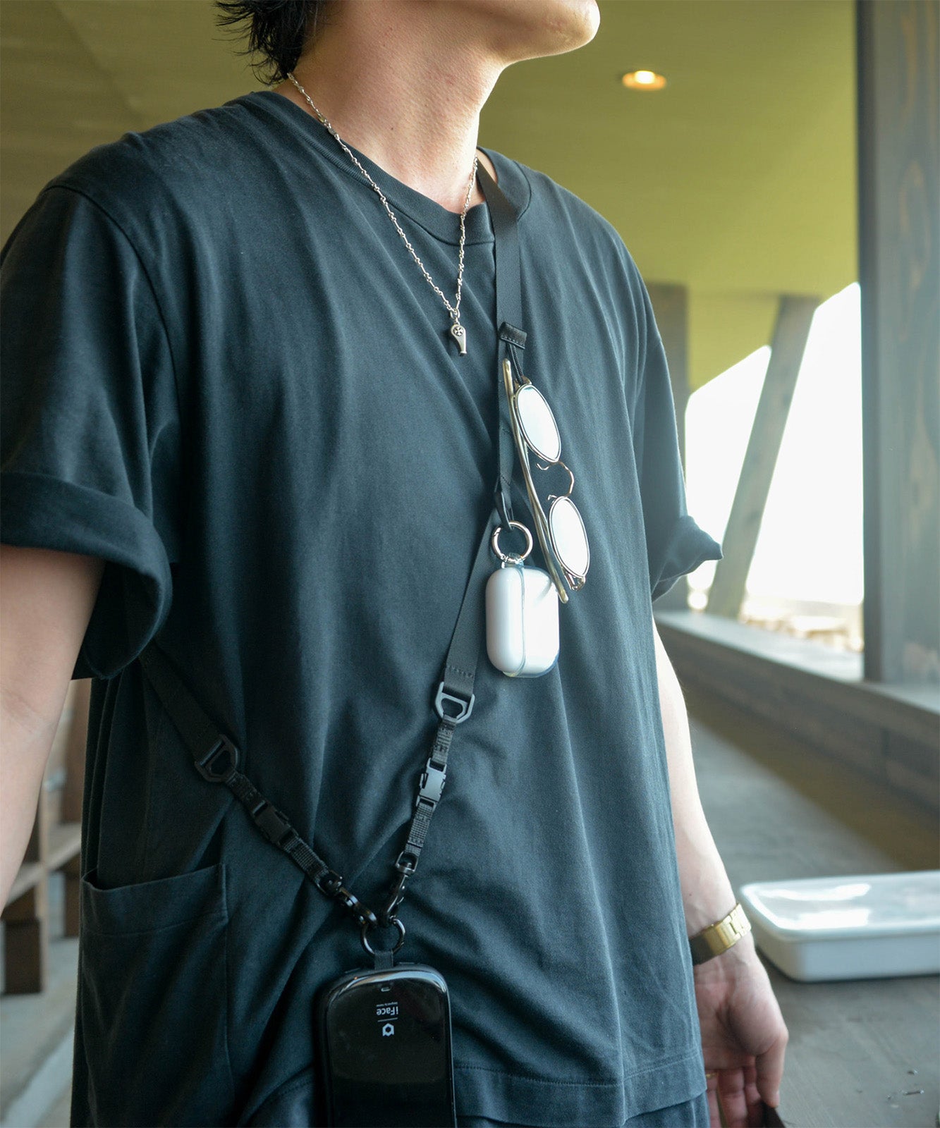 DEVICE＋ WEBBING MULTI GEAR STRAP ギアストラップ スマホショルダー ノームコア ゴープコア メンズ レディース ユニセックス