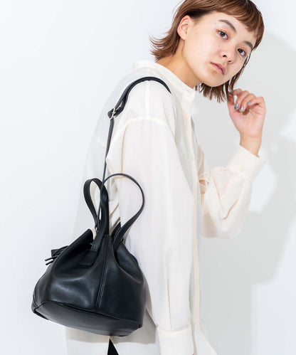 Rename フェイクレザー ３WAY 巾着トートバッグ 巾着バッグ RSG20028