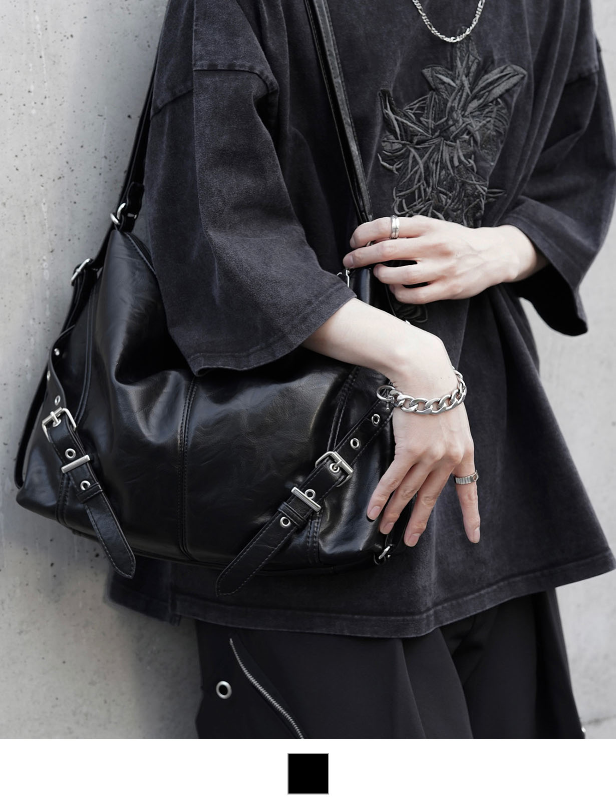 DEAL DESIGN◎ディールデザイン◎ショルダーバッグ◎ブラック◎ ベルトバックル マルチWAYデザイン ショルダーバッグ バック