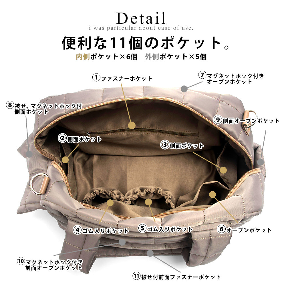 【 Rename 】キルティング 2way マザーズバッグ トートバッグ ショルダーバッグ RTN23058