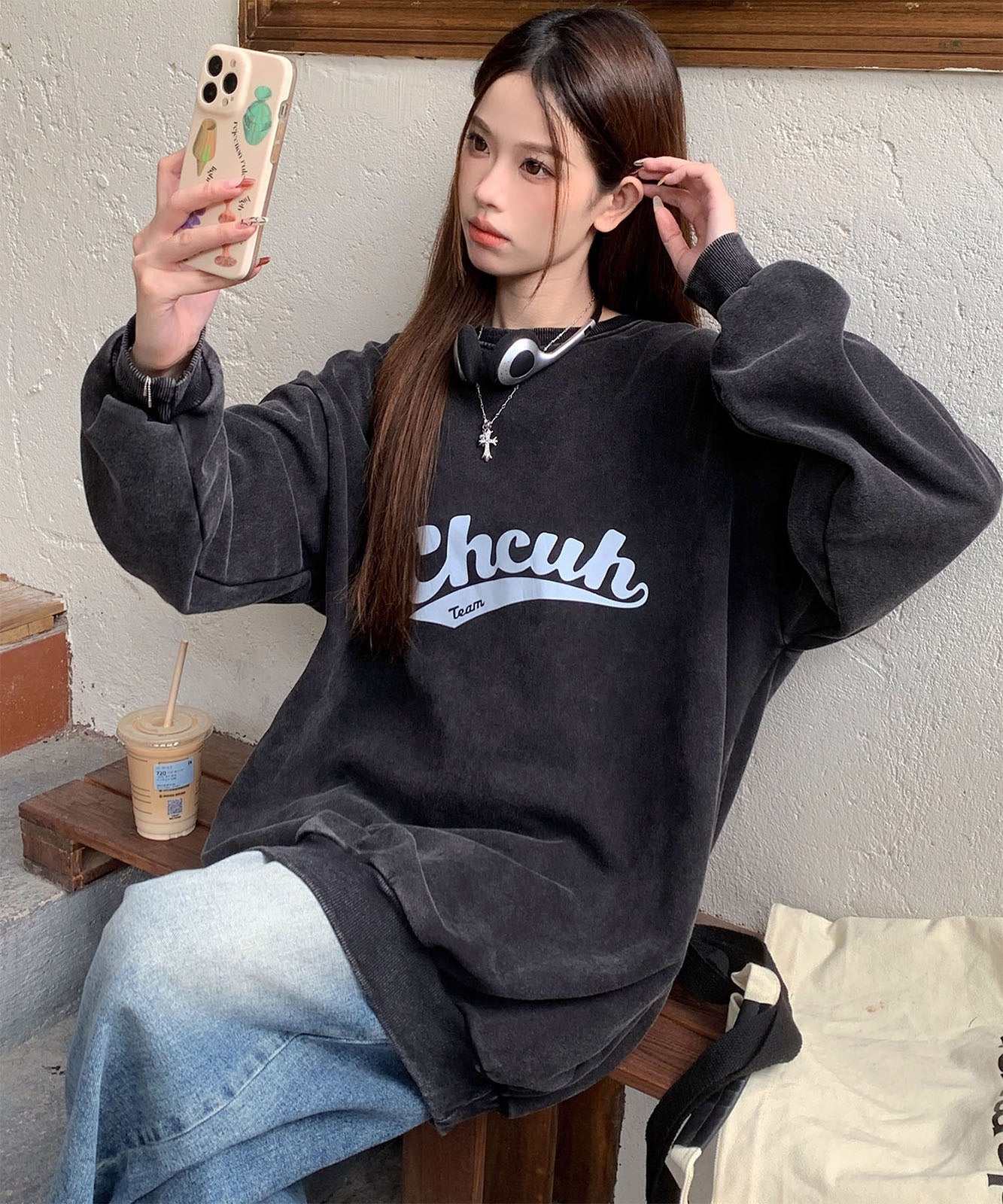 DEVICE select アメリカンヴィンテージ ピグメント 肉厚 スウェット トレーナー メンズ レディース 秋服 冬服