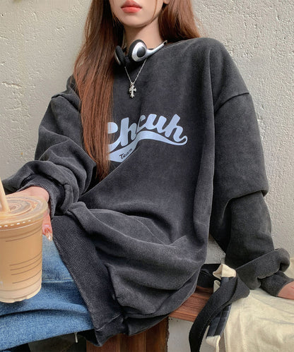 DEVICE select アメリカンヴィンテージ ピグメント 肉厚 スウェット トレーナー メンズ レディース 秋服 冬服