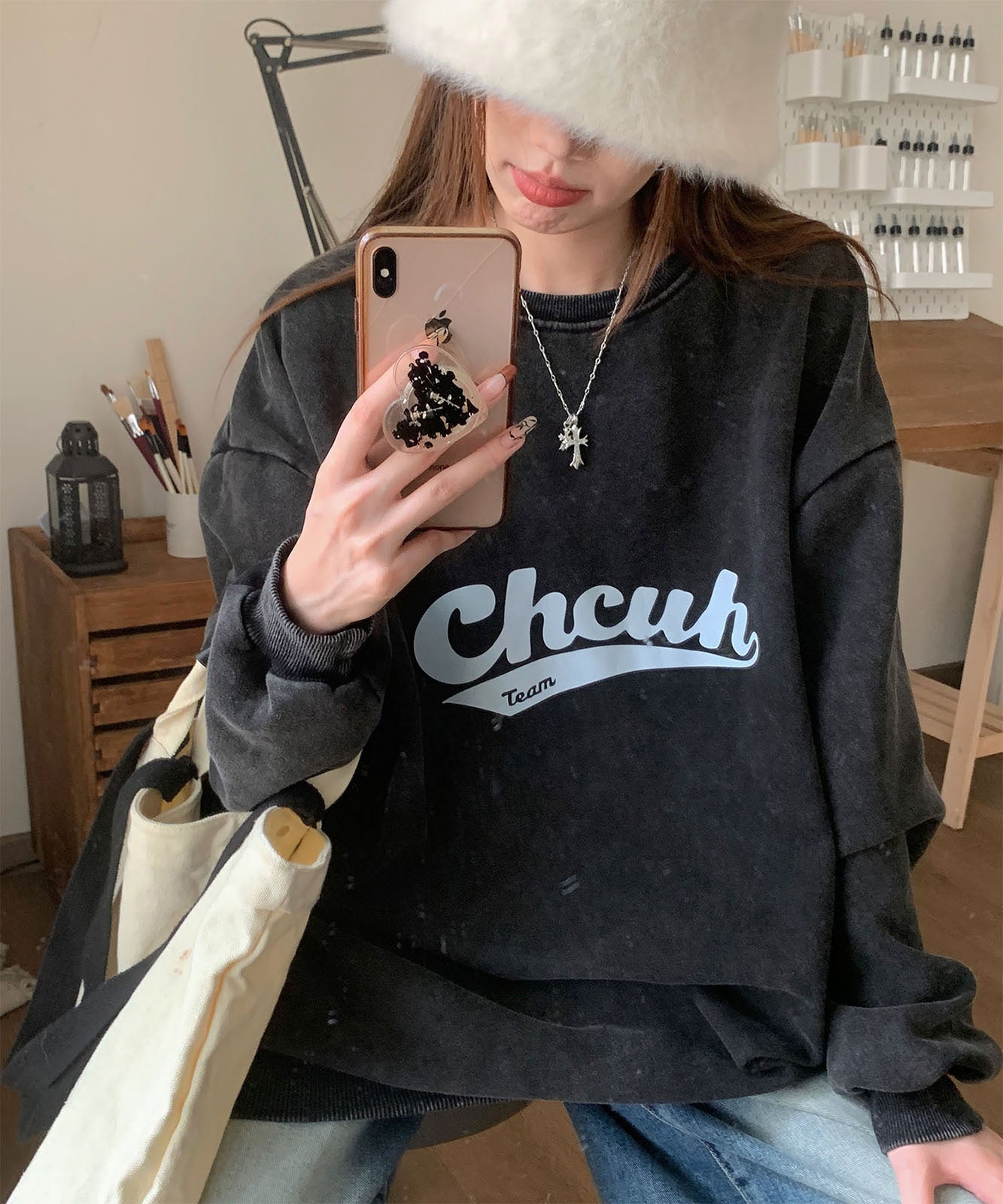 DEVICE select アメリカンヴィンテージ ピグメント 肉厚 スウェット トレーナー メンズ レディース 秋服 冬服