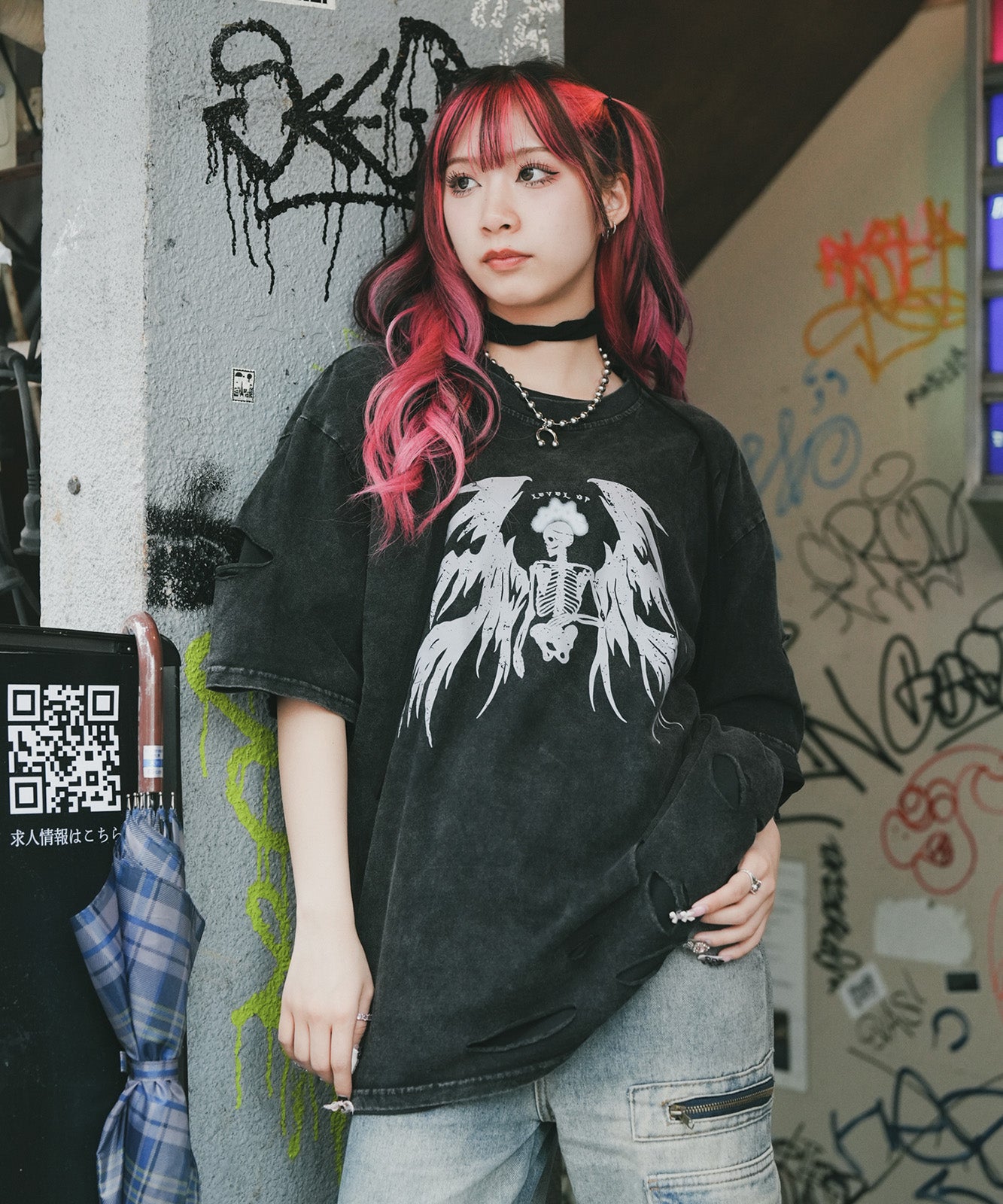 DEVICE select タイガープリント ダメージ加工 ピグメント 半袖 Tシャツ メンズ レディース