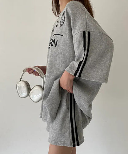 DEVICE select ユニフォームTシャツ トップス＆ショートパンツ 2点セット ルームウェア セットアップ ワンマイルウェア レディース