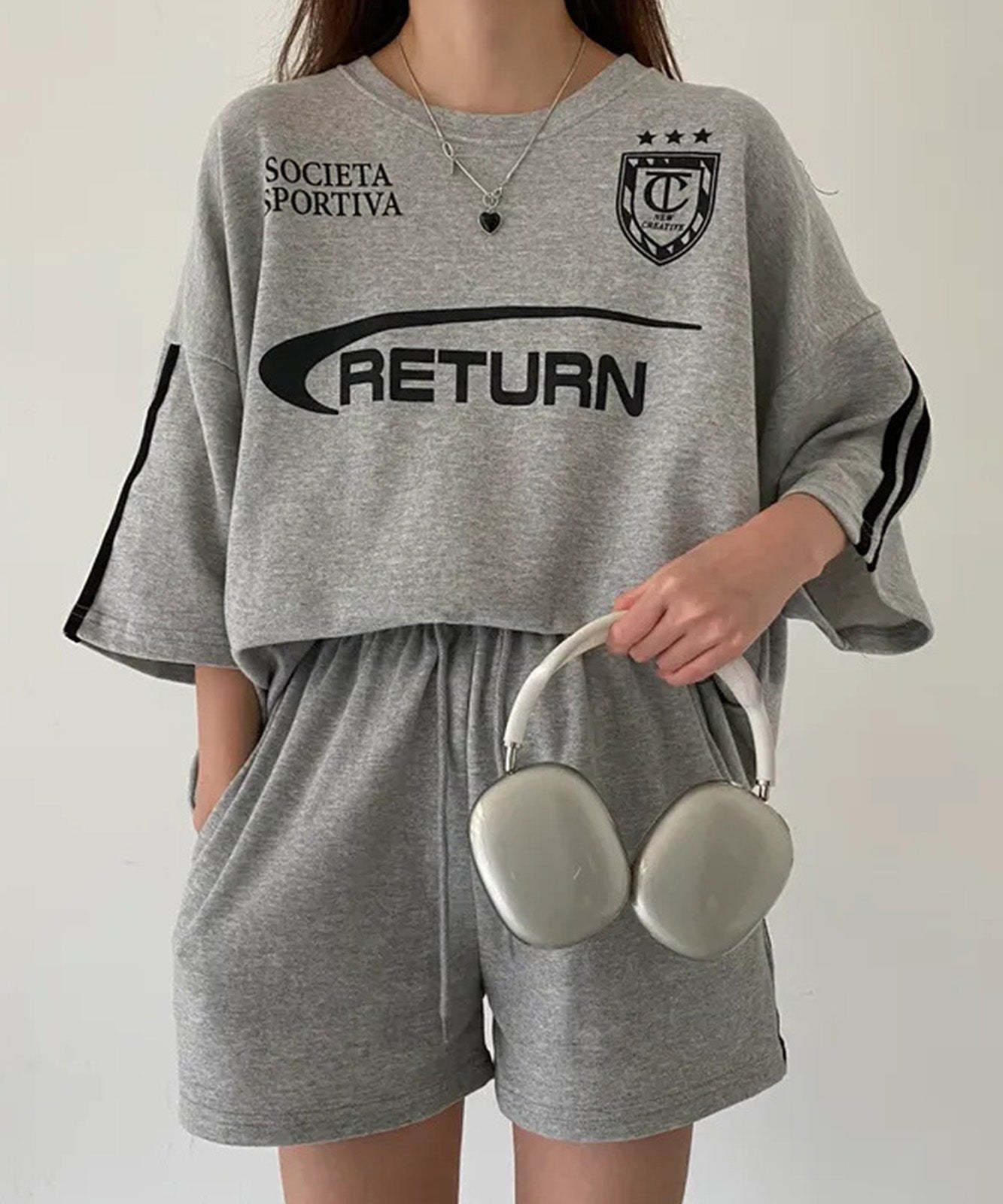 DEVICE select ユニフォームTシャツ トップス＆ショートパンツ 2点セット ルームウェア セットアップ ワンマイルウェア レディース