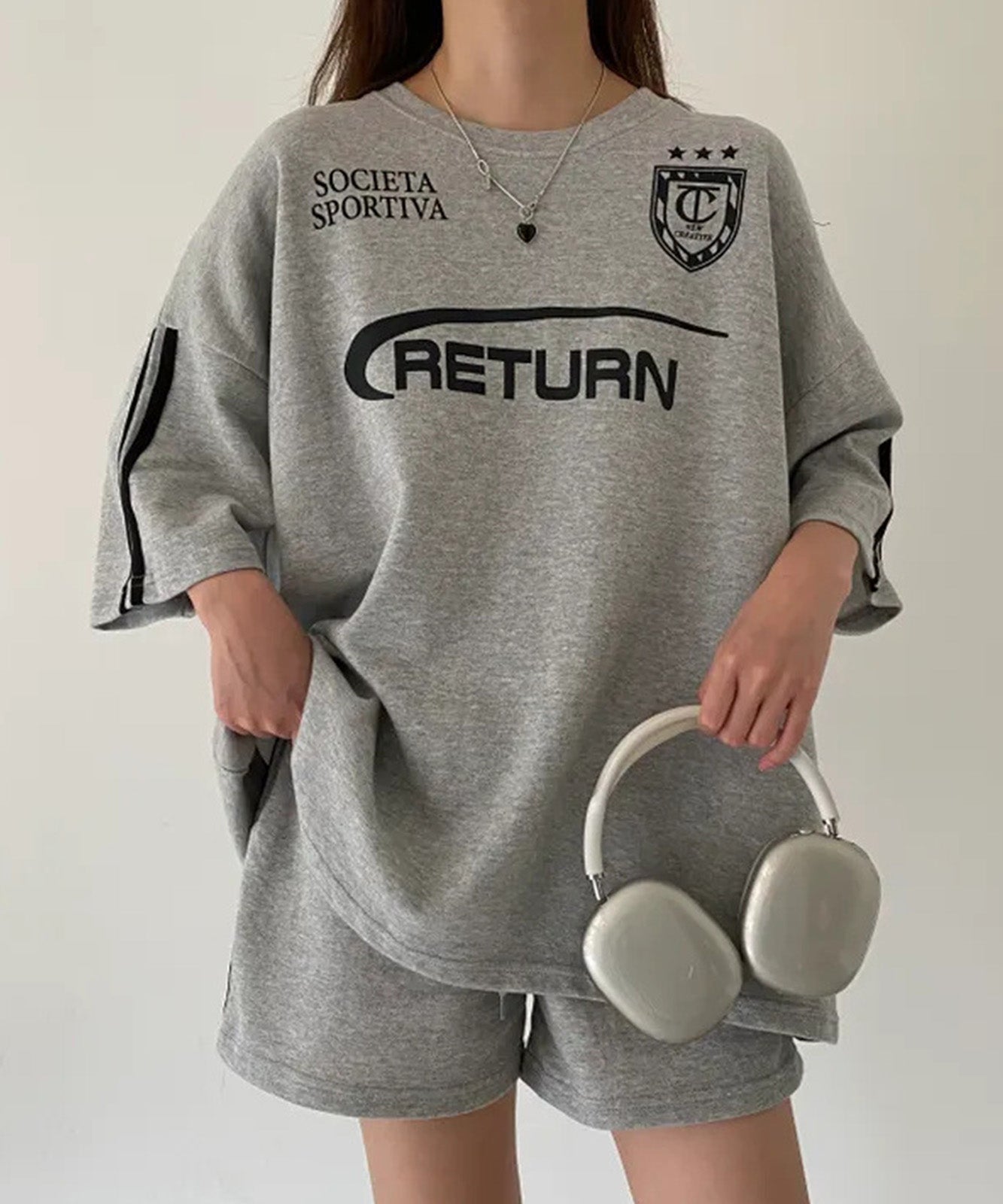 DEVICE select ユニフォームTシャツ トップス＆ショートパンツ 2点セット ルームウェア セットアップ ワンマイルウェア レディース