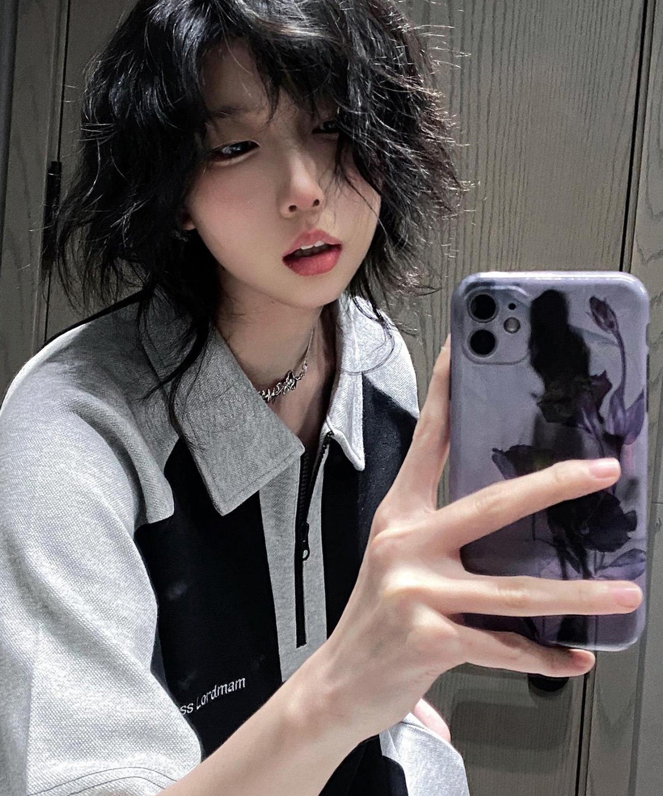 DEVICE select ハーフジップ スター ビッグシルエット 半袖 ポロシャツ Tシャツ メンズ レディース