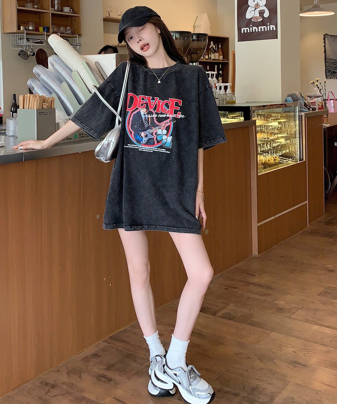 DEVICE select AIデザイン ロック バンド ピグメント ヴィンテージライク 古着風 Tシャツ メンズ レディース