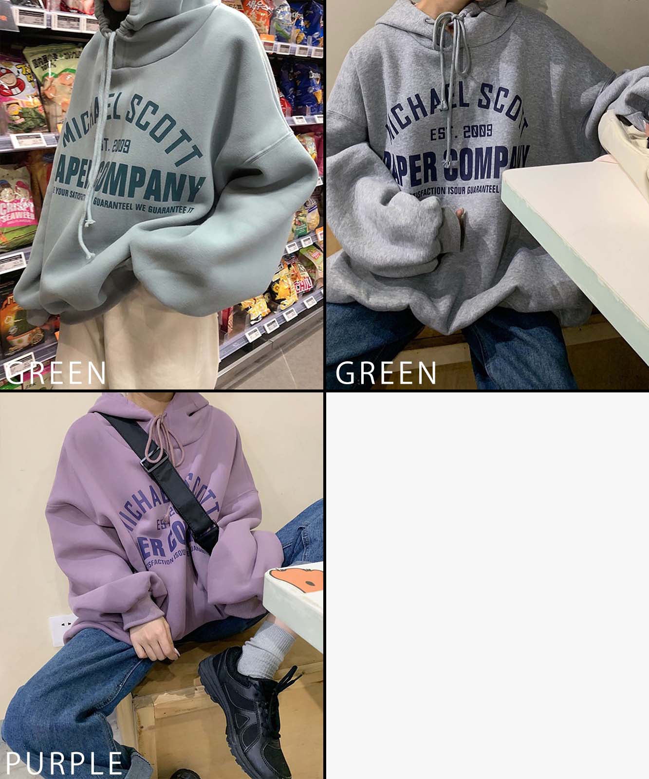 DEVICE select フリースオーバーサイズ カレッジロゴルーズパーカー メンズ レディース