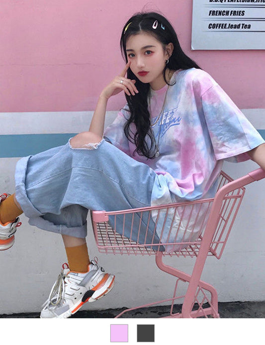 DEVICE select パステルカラー タイダイ柄Tシャツ メンズ レディース